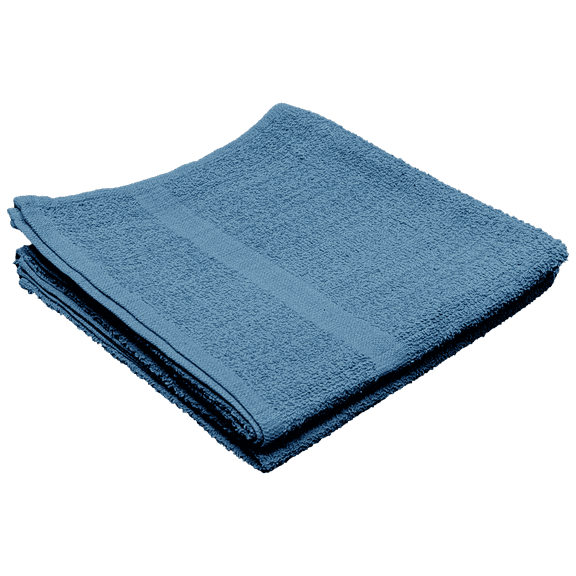 9 Pack 22 x 44 Petite Towels – Thin, Lightweight, 100% Cotton, Solid Blue | Ideal for Gyms, Kids, Spas, Pools, Beaches & Summer Camps