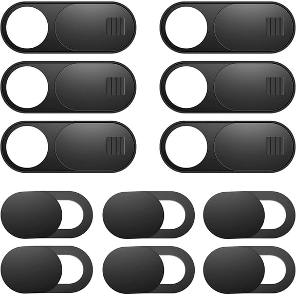 9 Pack(3 Large + 3 Medium + 3 Small) 0.03 inch Ultra Thin Webcam Cover Slide Camera Blocker Protect Your Privacy Security for MacBook Air, Laptop, iPad, iMac, PC, iPhone