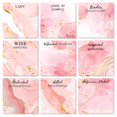 9 Pack 450 Sheets Lady Pink Marble Sticky Note Pads 3 x 3 Inch