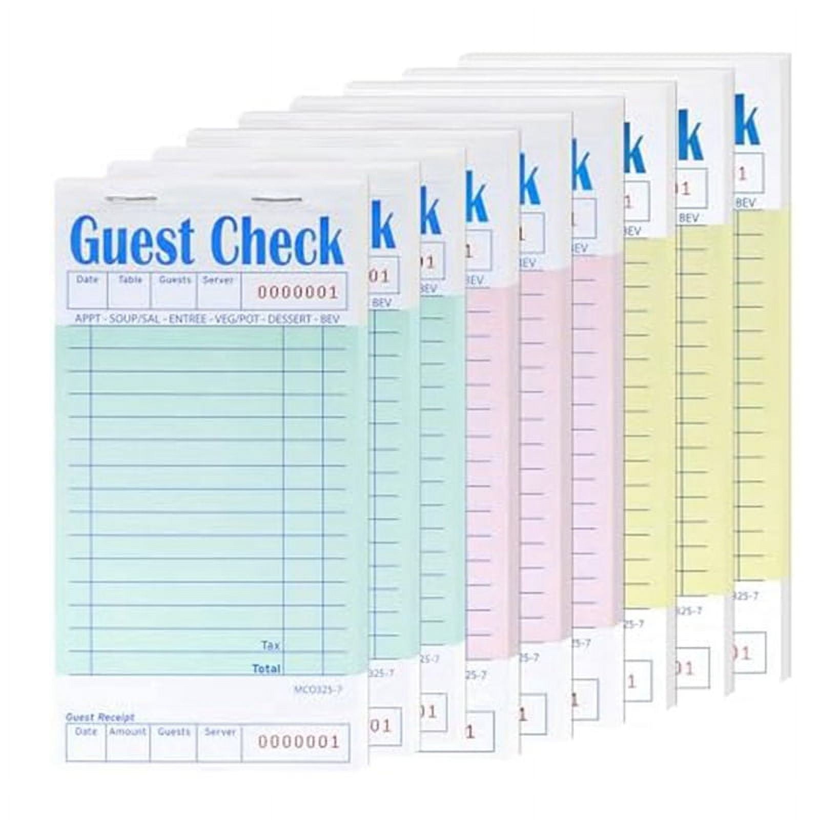 9 Pack(450Sheets) Guest Check Books for Servers Server, Note Pads