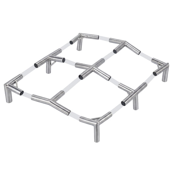 9 Pack 6 Leg Canopy Fittings Kit 1-3in or 8in, Metal Carport Connectors, Galvanized Steel Canopy Parts for Shed, Greenhouse, Garage, DIY Shed Frame Kit (Poles & Roof Not Included)