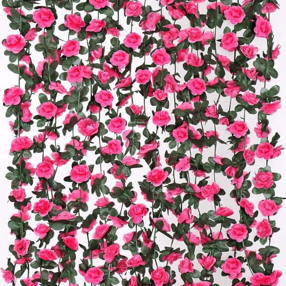 9 Pack 72 FT Artificial Flower Garland Fake Roses Vines Silk Flowers