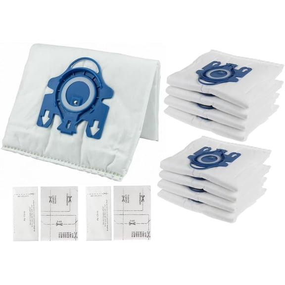 9 Pack Airclean GN 3D Vacuum Cleaner Bags Compatible with C1, Complete C1, Complete C2, Complete C3, S227/S240, S270,S400,S2,S5,S8 Series Canister PS03 (9 Dust Bags + 2 Set Filters)