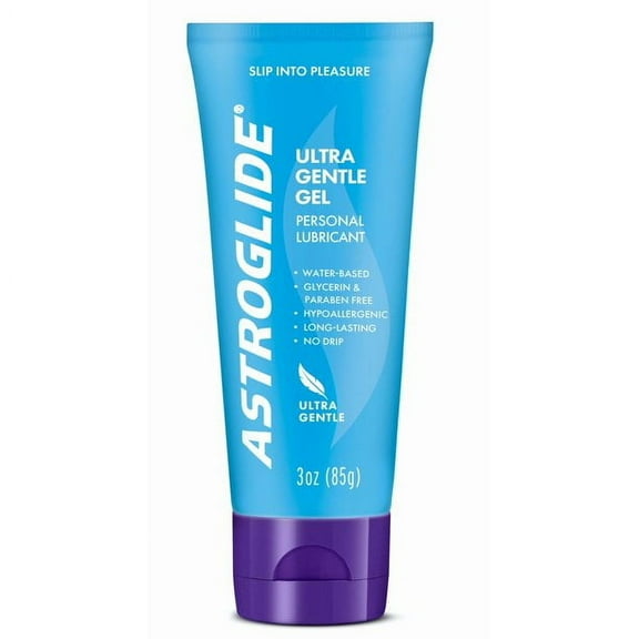 9 Pack Astroglide Ultra Gentle Gel Sensitive Skin Personal Lubricant, 3 Oz Each
