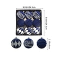 thumbnail image 1 of 9 Pack Blue Flocked Velvet Christmas Ball Ornaments,3.15in Glitter Diamond Lattice Textured Hanging Baubles,Luxury Suede Balls for Christmas Tree,Winter Holiday Xmas Home Party Decor, 1 of 6