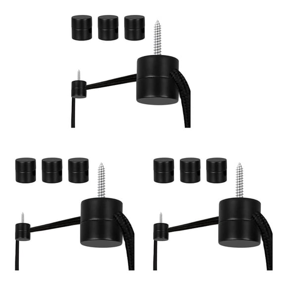 9 Pack Ceiling Hooks for Ceiling Hanging Lights, Pendant Light Hook for Ceiling Lamp, Ceiling Hooks, DIY Lamp Black