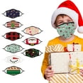 thumbnail image 1 of 9-Pack: Christmas Themed Kids Two-Layered Reusable Face Mask With Adjustable Ear Loops-OLDSKU, 1 of 4