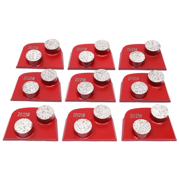 9 Pack Diamond Grinding Segments Medium Bond 20/25 Grit Durable for Concrete