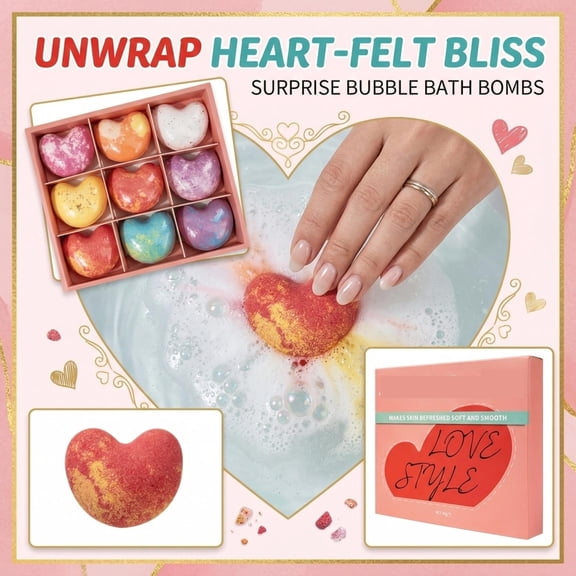9 Pack Fantastic Hidden Toy Fizzing Bubble Bath Bombs Reward Package, Kids Fun Bubble Bath Time Relaxing Bedtime Routine Prizes, Tear Free Natural Essential Oils Gentle Skin Care For Boys And Girls