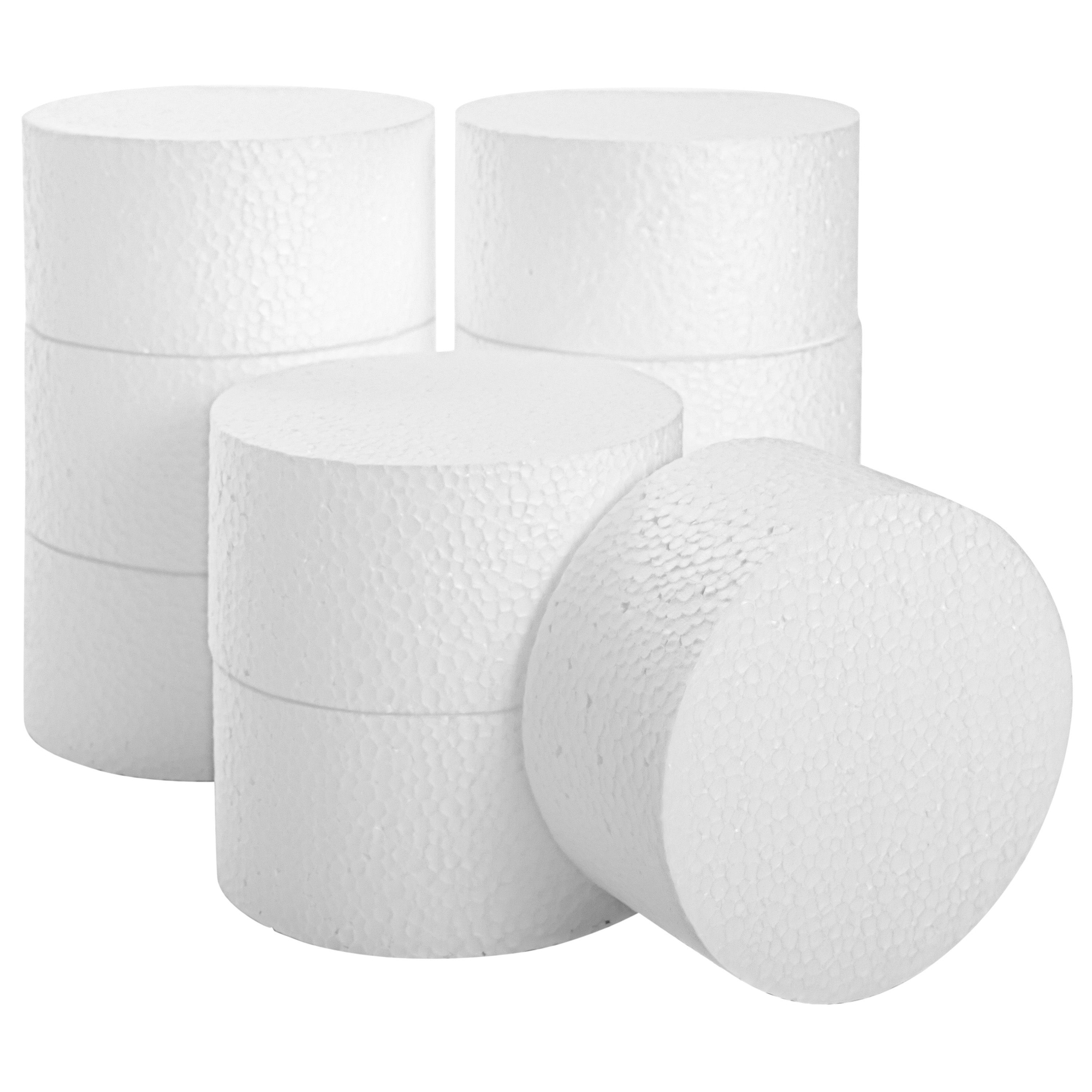 12 Pack Foam Circles for Crafts - 6 Inch Round Cake Dummy Discs for DIY Projects (1 Inch Thick ...