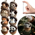 thumbnail image 1 of 9‑Pack Forest Animal Acorn Acrylic Ornaments, Woodland Creature Hanging Decor for Christmas Tree Wreath Home Holiday Decoration, 1 of 4
