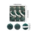 thumbnail image 1 of 9 Pack Green Flocked Velvet Christmas Ball Ornaments,3.15in Silver Glitter Mesh Stripe Hanging Baubles,Assorted Luxury Suede Balls for Christmas Tree,Winter Holiday Xmas Home Party Decor, 1 of 6