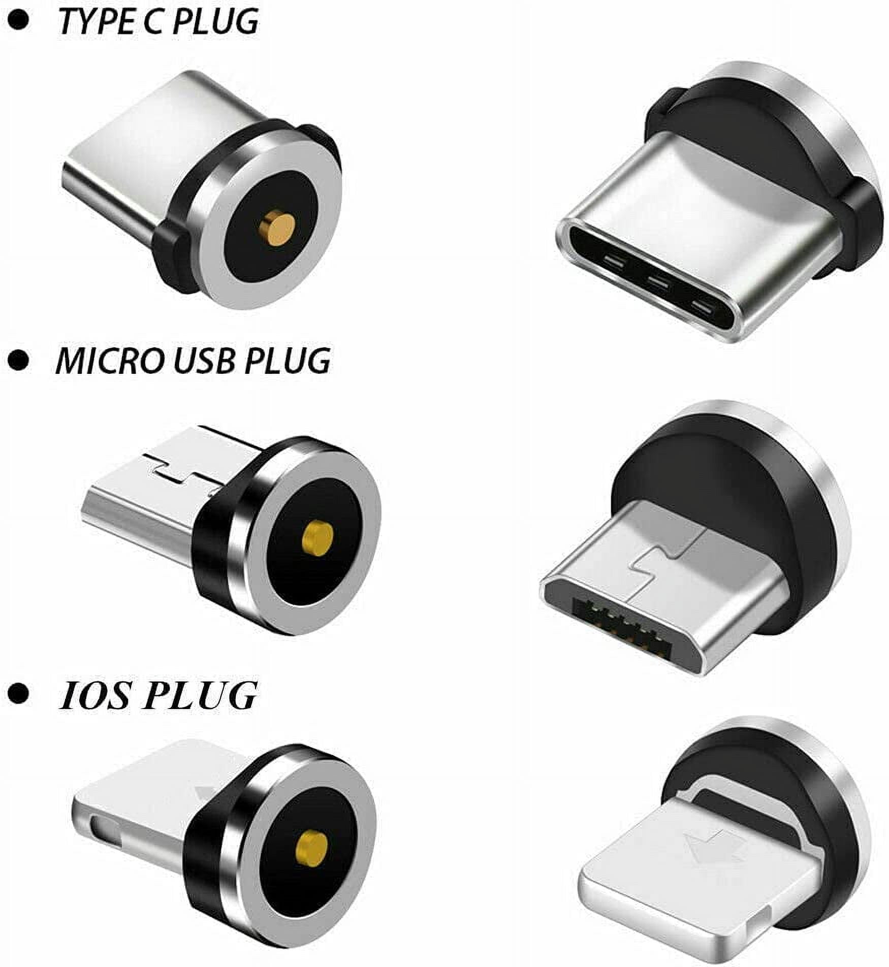 9 Pack Phone Cable Adapter Connector Tips Head Plug Micro USB