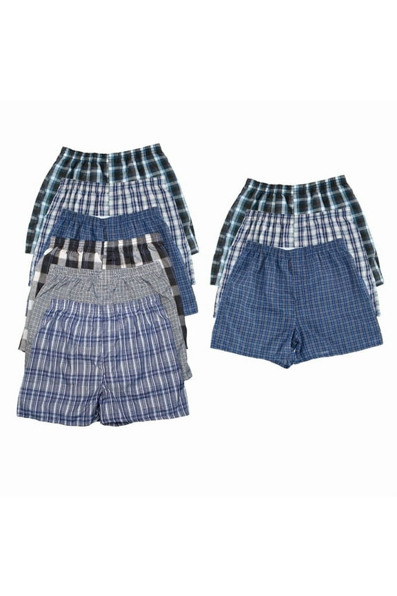 9 Pack Men's Boxer Shorts Random Mixed Color Pack Woven Relaxed Fit Boxers for Men Soft Breathable High quality Underwear with Elastic Waist Menswear