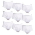 thumbnail image 1 of 9 Pack Men's Briefs 100% Cotton Tag-Free Classics Elastic Waist Moisture Wicking Tagless Underwear S-XL Regular Big & Tall&nbsp; Soft Breathable Menswear, 1 of 5