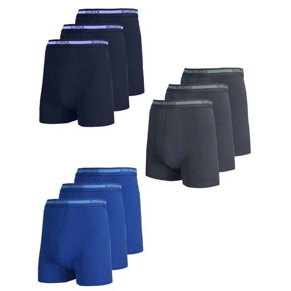 9-Pack Men's Stretch Cotton Boxer Briefs (Sizes, S-2XL)