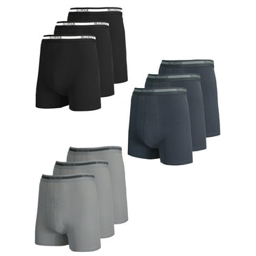 9-Pack Men's Stretch Cotton Boxer Briefs (Sizes, S-2XL)