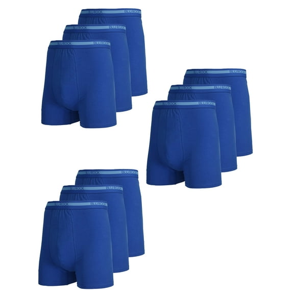 9-Pack Men's Stretch Cotton Boxer Briefs (Sizes, S-2XL)
