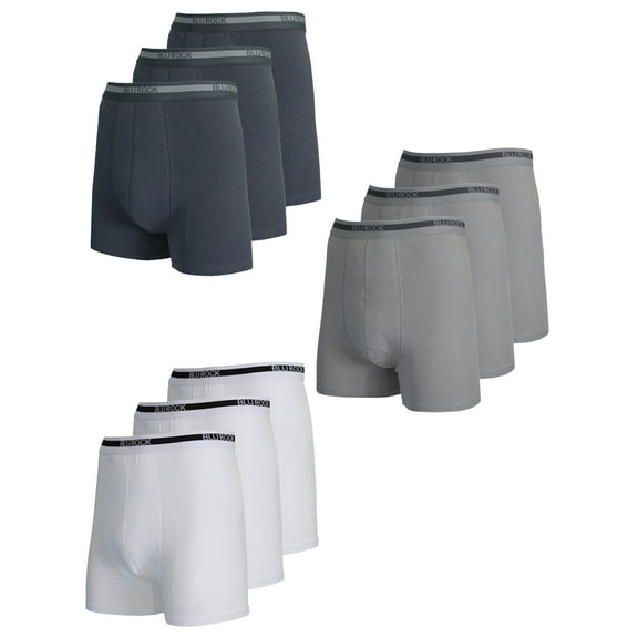 9-Pack Men's Stretch Cotton Boxer Briefs (Sizes, S-2XL)