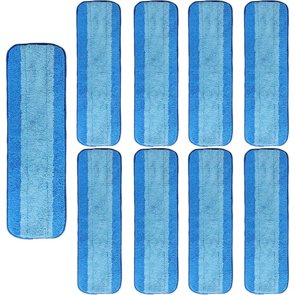 9 Pack Microfiber Cleaning Pads for Bona Mop, Reusable Microfiber Mop Pads for 18 Inch Mop, Hardwood Floor Replacement Cleaning Mop Pads, Machine Washes