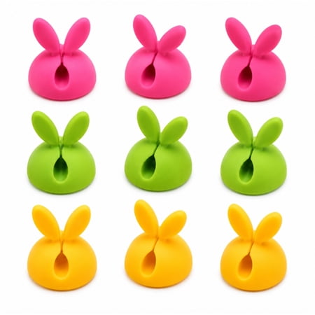 9 Pack Cable Reel Organizers, Desktop Charger Clips and Wire Holders for Cord Management, TIKA