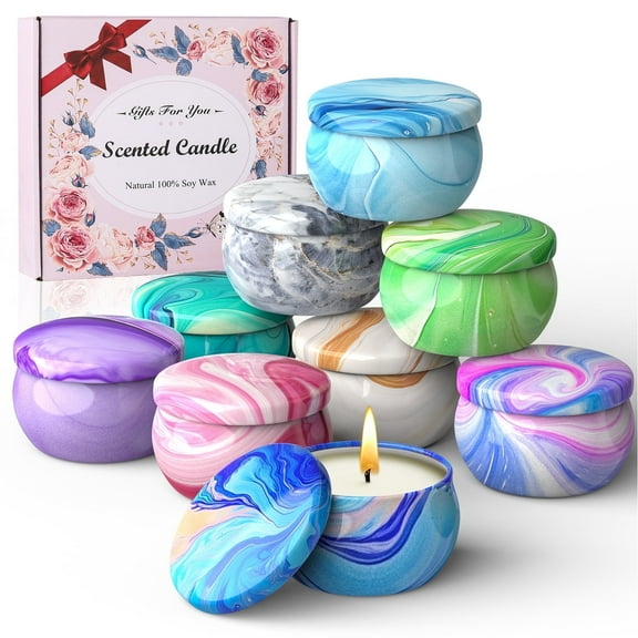 9 Pack Scented Candles Gift Set for Women, Aromatherapy Candles for Home Scented, 150 Hour Long Lasting Natural Soy Wax Candles Set for Birthday, Christmas, Valentine's Day, Mother's Day