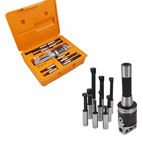 9-Pack Set 2 Boring Head R8 Shank 1/2 Carbide Boring Bar Set Replacement for Bridgeport Milling$$Tools & Hardware Other
