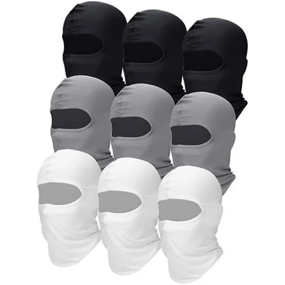 9 Pack Ski Masks for Men & Women, Full Face Balaclava UV Sun Protection Face Cover, Breathable Windproof Mask for Motorcycle Riding, Cycling, Running & Outdoor Sports