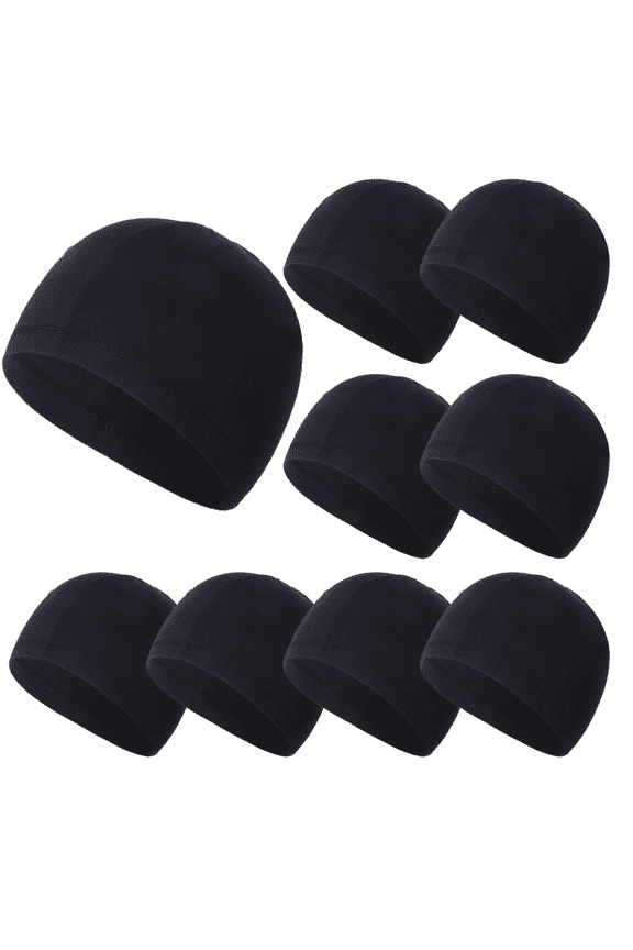9 Pack Skull Caps Helmet Liner Sweat Wicking Cap Running Hats Cycling Skull Caps for Men Women