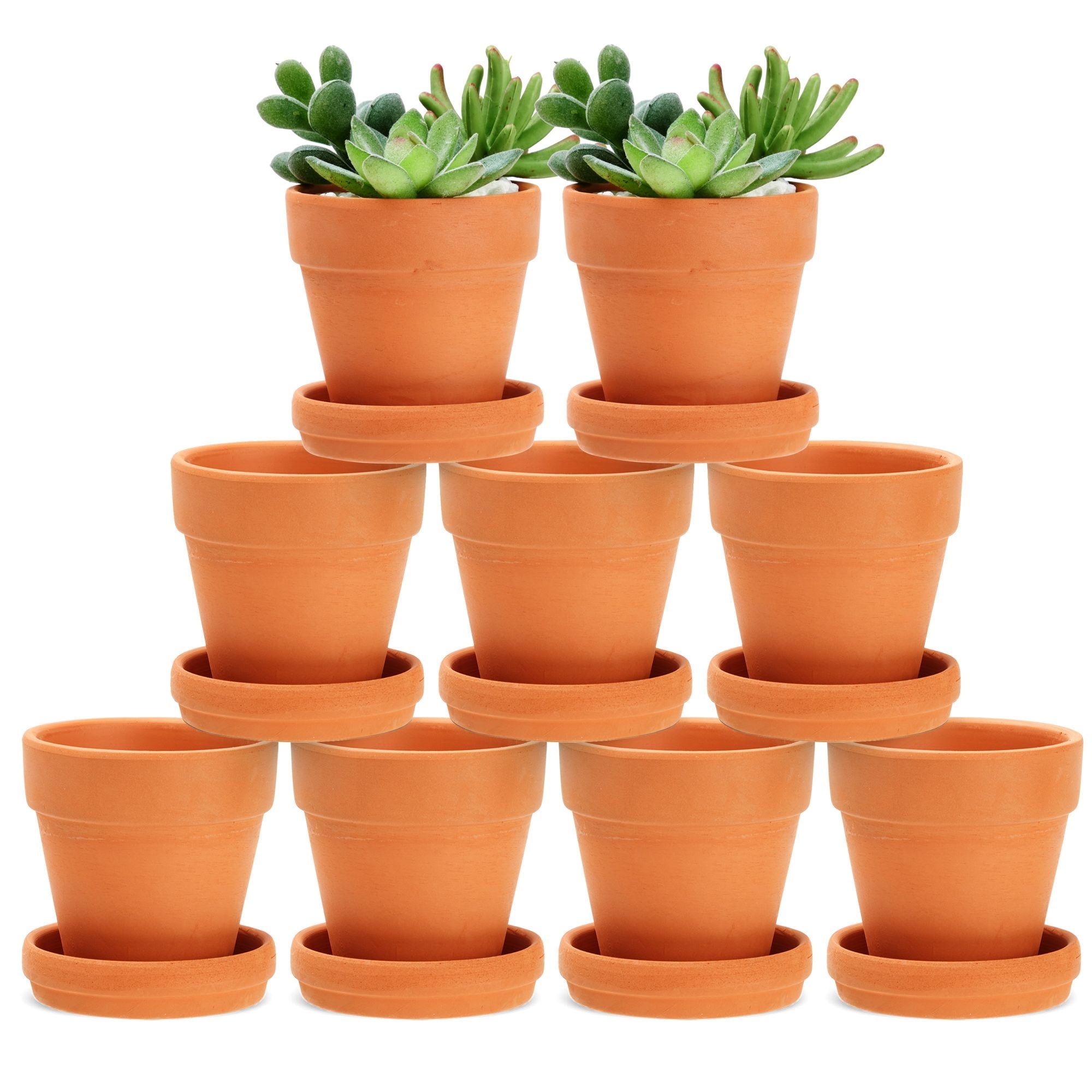 32pcs Small Mini 2 Terracotta Pot Clay Ceramic Pottery Planter, Cactus  Flower Nursery Terra Cotta Pots, with Drainage Hole, for Indoor/Outdoor