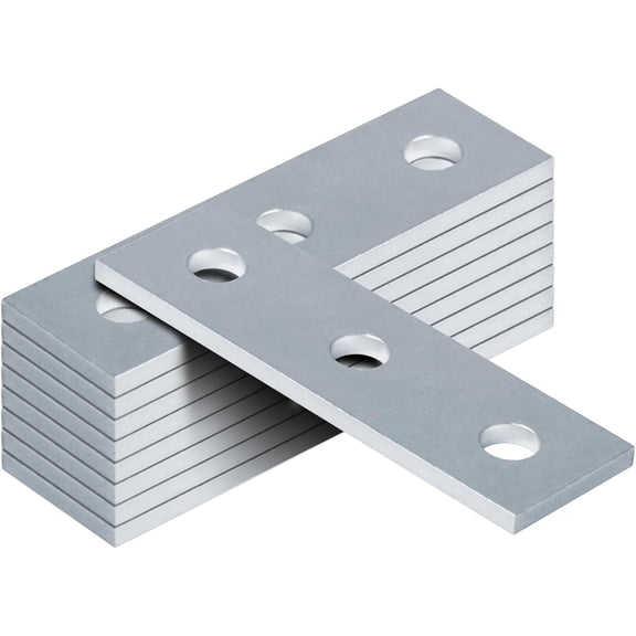 9 Pack Strut Flat Plate Hardware for 1-5/8" Strut Channel,1/4" Thick | 3 Hole Splice Connector