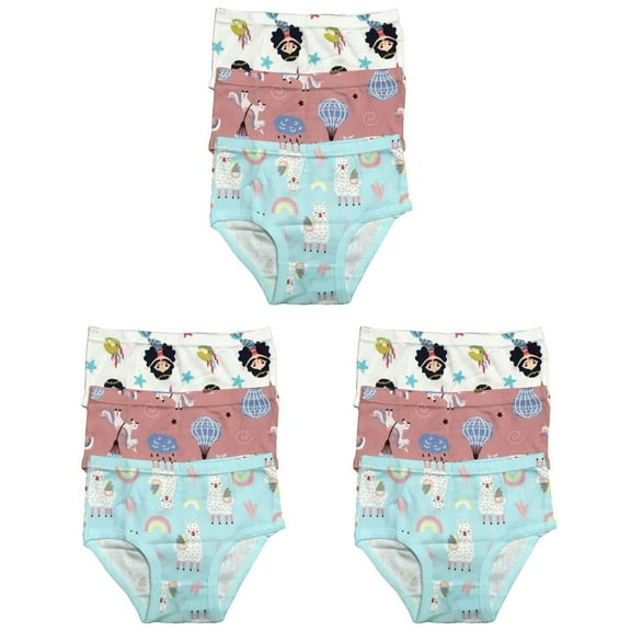 9 Pack Toddler Little Girls Kids Cotton Briefs Underwear, Hipster Panties Size 2T 3T 4T 5T 6T