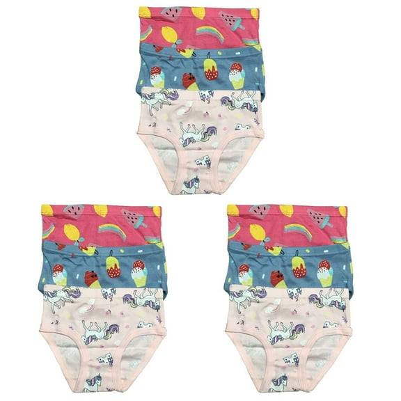 9 Pack Toddler Little Girls Kids Cotton Briefs Underwear, Hipster Panties Size 2T 3T 4T 5T 6T