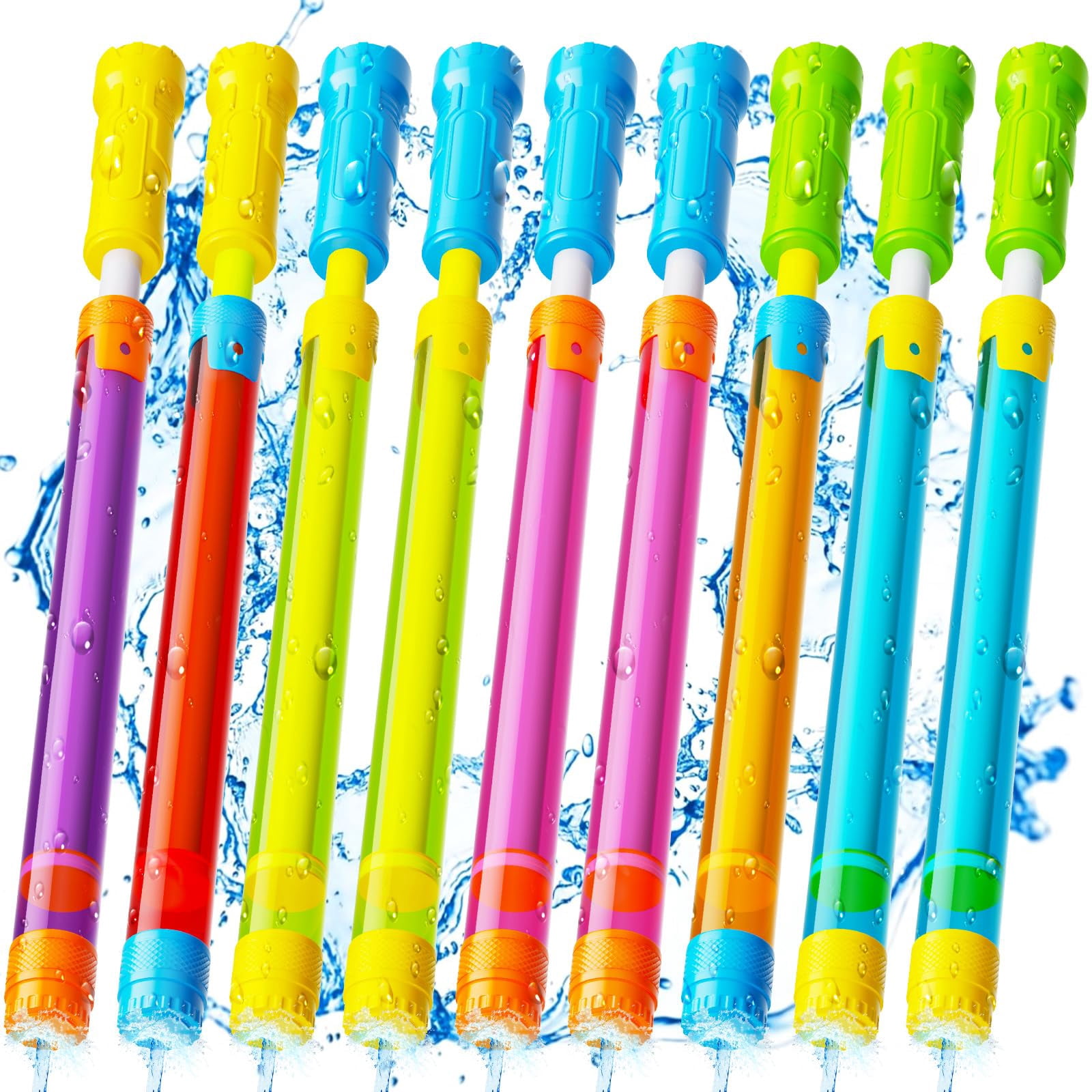9 Pack Water Blaster Squirt Toys Summer Outdoor Pool Beach Yard Games