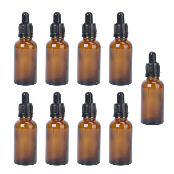 9 Piece 30 ml Dropper Bottles for Essential Oils and Perfume Travel Size