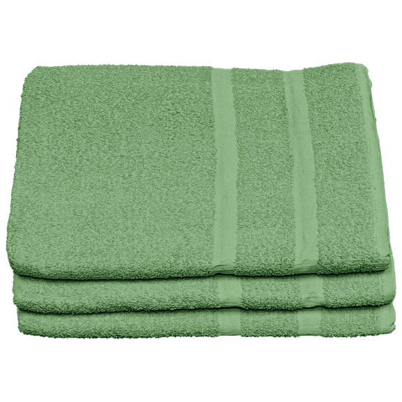9 Pack Waterview Beach Pool Spa Towels Solid Light Green 100% Cotton 36 in x 68 in