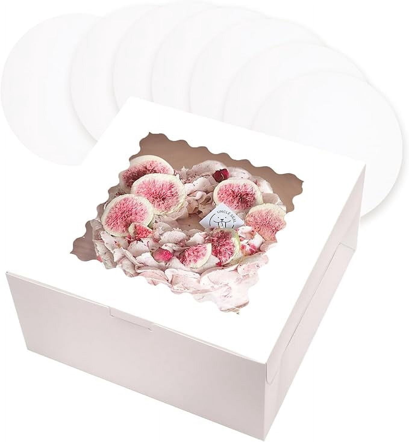 Pastery Window 9-Pack White Bakery Boxes with Windows: Ideal for Weddings, Birthdays ...
