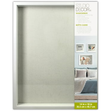 14" x 18" White Flat Shadow Box by Studio Décor - Memory Box Display Case for Keepsakes - Mementos - and Memorabilia - Bulk 9 Pack