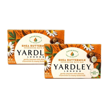 9 Pack Yardley London Moisturizing Bath Bar Shea Buttermilk 4.0 Oz.