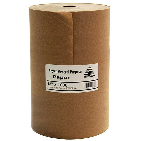 9-Pack of 12” x 1000’ Trimaco GPL12 Trimaco Brown General Purpose Masking Paper