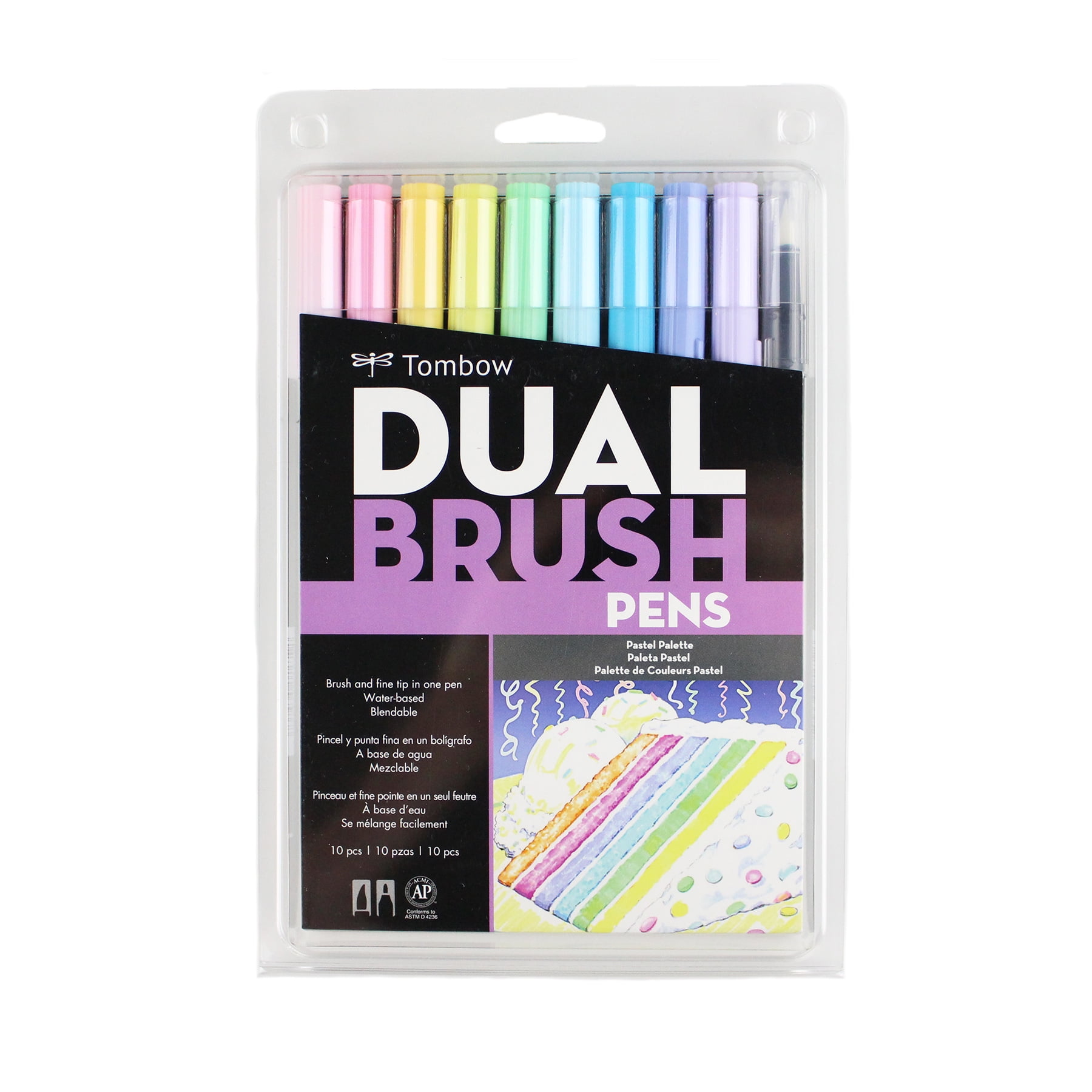 Tombow Pastel Dual Brush Pens, 9 Packs: 10 ct. (90 total)