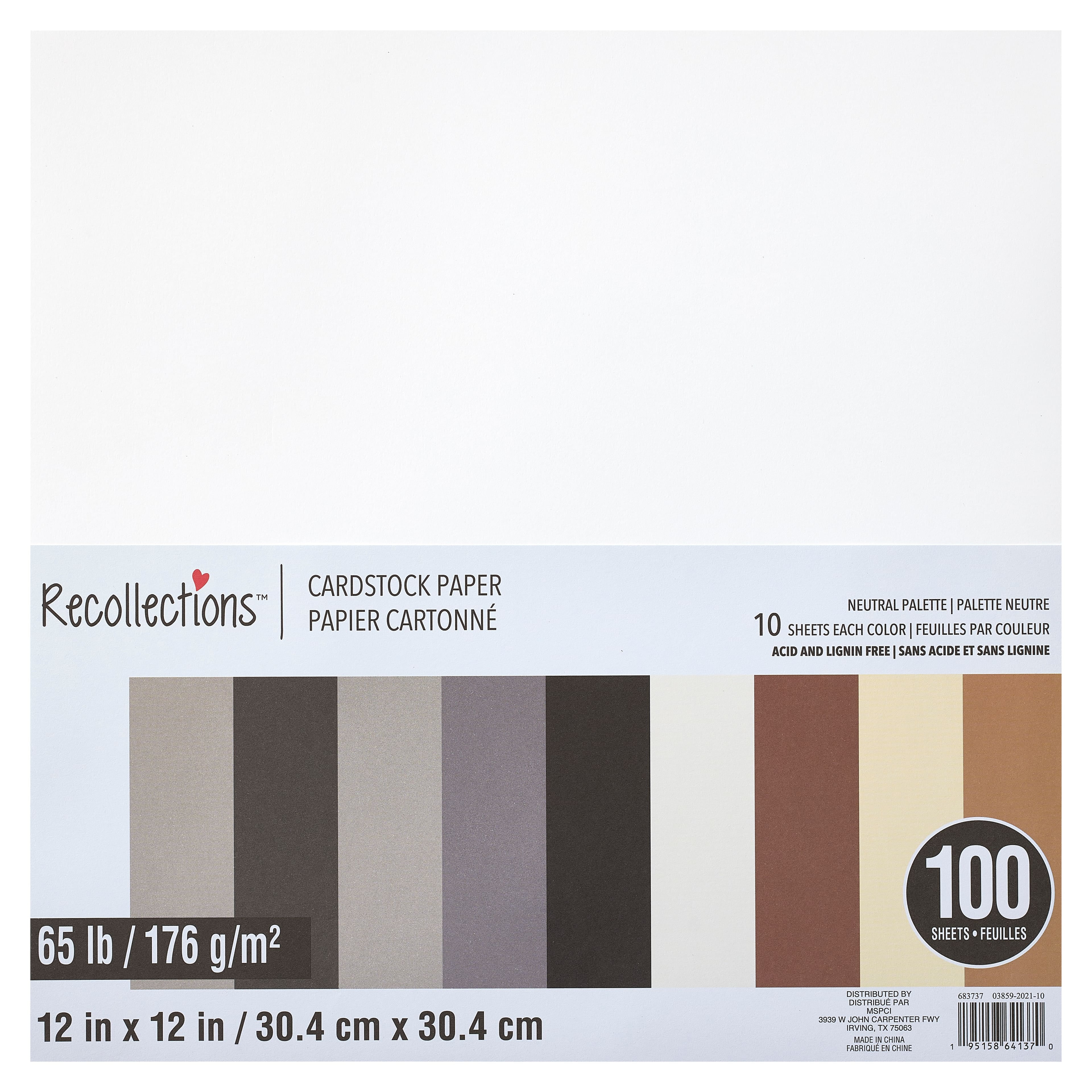 Recollections Black Shimmer 8.5 x 11 Cardstock Paper - 100 ct