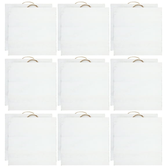 9 Packs: 2 ct. (18 total) 10" x 10" Whitewashed Wood Square Plaques by Make Market