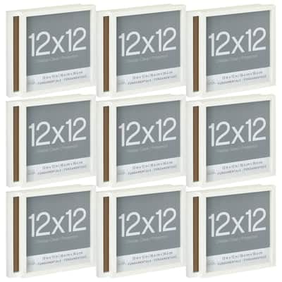 9 Packs: 2 ct. (18 total) White Fundamentals 12" x 12" Display Box by Studio Decor