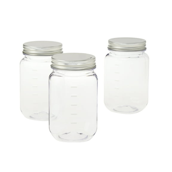 9 Packs: 3 ct. (27 total) 16oz. Plastic Mason Jars by Celebrate It