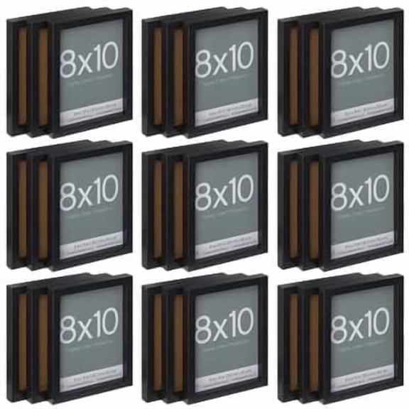 9 Packs: 3 ct. (27 total) Black Fundamentals 8" x 10" Display Case by Studio Decor