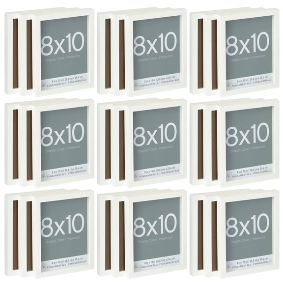 9 Packs: 3 ct. (27 total) White Fundamentals 8" x 10" Display Case by Studio Decor