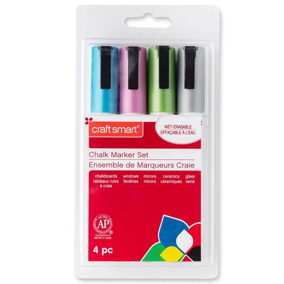 9 Packs: 4 ct. (36 total) Metallic Chalk Marker Set by Craft Smart