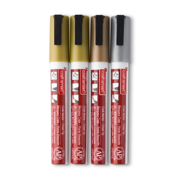 9 Packs: 4 ct. (36 total) Metallic Chalk Marker Set by Craft Smart