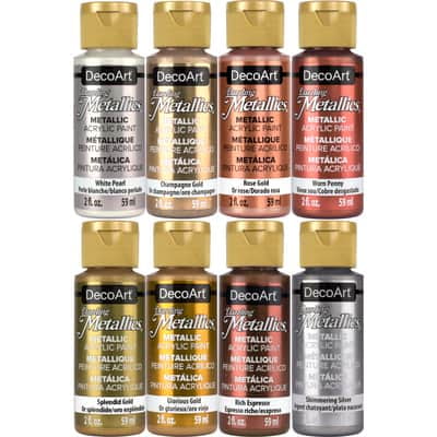 DecoArt Dazzling Metallics Acrylic Paint Set, 9 Packs: 8 ct. (72 total)